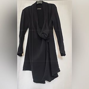 ⭐️OSKA⭐️TUNIC ASYMMETRICAL CUT WRAP SWEATER W/TIES TO SECURE @WAIST SIZE SMALL